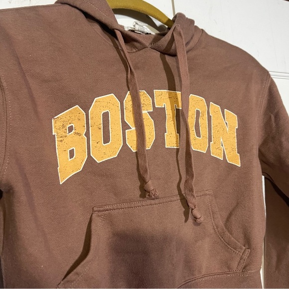 Tilly’s Full Tilt BOSTON Hoodie Brown Shrunken Size XS - Picture 4 of 7
